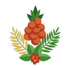 vector illustration of a ripe raspberry