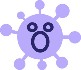 Fototapeta premium shocked virus in bright neon color
