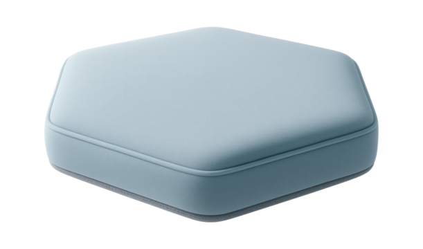 Hexagonal floor cushion mat with soft padding for a children's play area