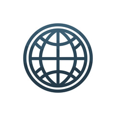 Abstract globe icon representing global connectivity and digital communication (1)