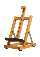 A compact tabletop easel with a foldable design, ideal for apartment balconies.