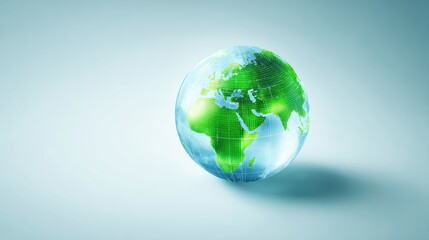 Fototapeta premium Globe Earth Digital, Tech Planet World Map, Green Future