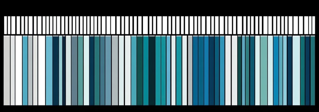 Horizontal bar graph of shades of blue and gray