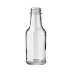 Empty Transparent Glass Bottle with Screw Cap Ideal for Beverage Packaging and Creative Decoration Projects Transparent background or png