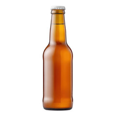 Brown Glass Beer Bottle Isolated on White Background for Product Display or Advertising Purposes Transparent background or png
