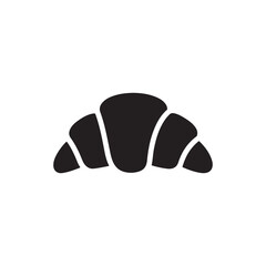 Croissant silhouette vector flat illustration design.
