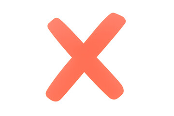 Fototapeta premium Cross icon symbol isolated on a transparent background