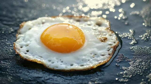 Fried egg with yolk intact