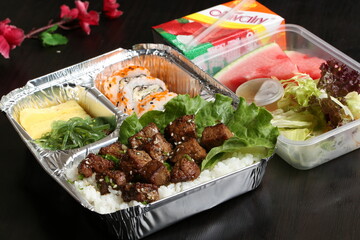 food, japanese cuisine, delicious, beef rice set
