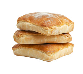 Stack of Puff pastry isolated on white or transparent background PNG