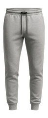 Slim fit jogger pants with ribbed cuffs in heather gray