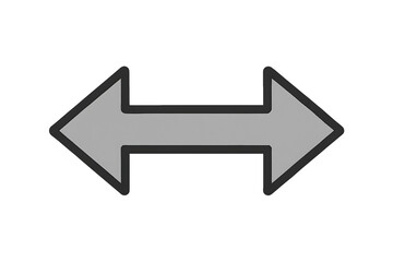 Two opposing arrows pointing left and right on a transparent background