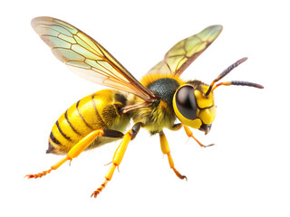  flying yellow quarrion, isolated on white background,PNG