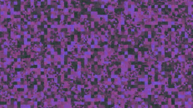 Abstrakte Hintergrundtextur, bestehend aus sich ver&auml;ndernden kleinen farbigen Quadraten (Pixel, Raster) - Violett bis lila