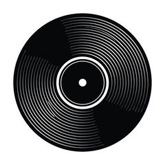 Vintage Vinyl Record Music Retro Audio Icon