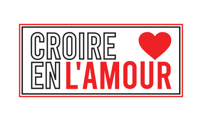 Croireen L'amour french girls slogan with college varsity print for graphic tee t shirt or sweatshirt and other uses.	