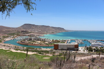 VISTA PANORAMICA DE LA BAHIA DE LA PAZ BAJA CALIFORNIA SUR MEXICO MARINA DE COSTA BAJA