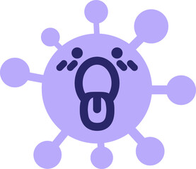 Obraz premium exhausted panting virus in bright neon color