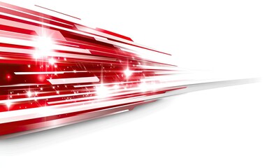 Abstract red and white design with diagonal lines and glowing highlights