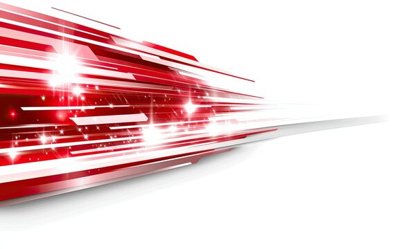 Abstract red and white design with diagonal lines and glowing highlights