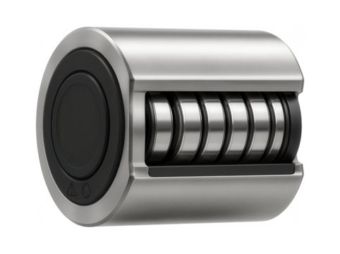 Linear roller bearing with a cylindrical roller design and a high load capacity for heavy-duty construction equipment