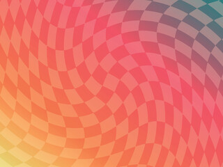 Abstract Swirling Checkered Pattern Vibrant Gradient Background Design