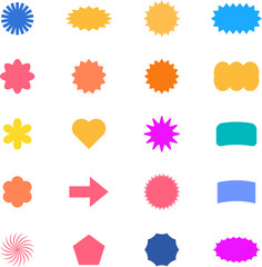 Vector Abstract geometric Shapes and colorful collection of banner designs. For web, commercial, poster, billboard, sale, vintage, advertisement, brochures, covers.