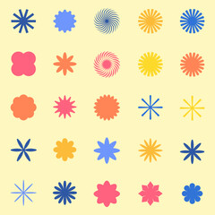 Vector Abstract geometric Shapes and colorful collection of banner designs. For web, commercial, poster, billboard, sale, vintage, advertisement, brochures, covers.