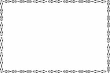 Black and white frame with copy space,  border frame with white background