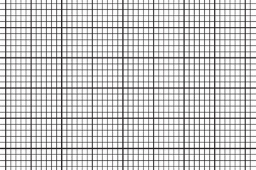 Grid paper. Notebook squared sheet blank. Typography mockup for making notebooks production for school. Mathematics minimal pattern. Education backdrop. Black mesh graph texture on a white background