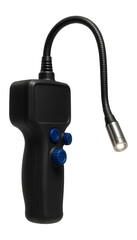 Handheld borescope with an LED light and flexible tube for internal inspection in pipeline maintenance