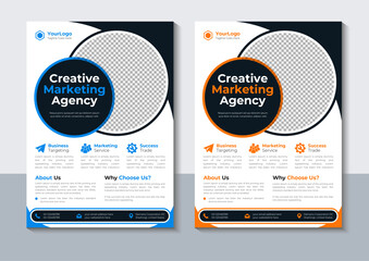 Creative Business Flyer Design Template, Annual Report, Marketing, layout, Vector Illustrator