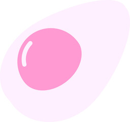 cooked egg in bright neon color