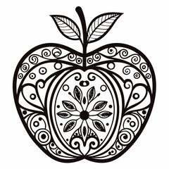 vector illustration of an apple