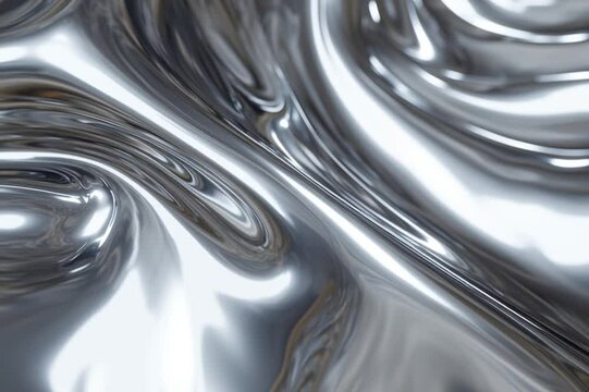 High-shine silver texture with swirling patterns offers a dynamic, high-contrast backdrop perfect for digital art or product packaging.

