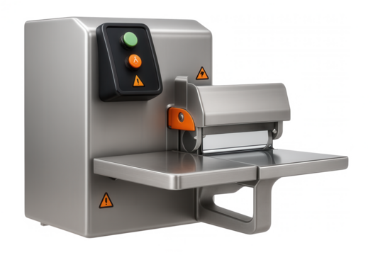 Horizontal skinning machine with a sliding table and fixed blade for efficient operation in a poultry processing plant