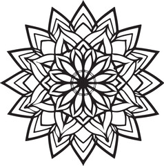 Elegant floral snowflake vector illustration for winter decoration and Christmas design