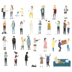 Obraz premium silhouette of people , silhouette of humans