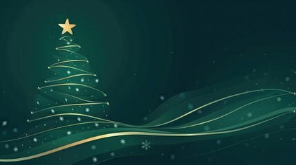 Minimal abstract image of festive Christmas tree with modern aesthetic