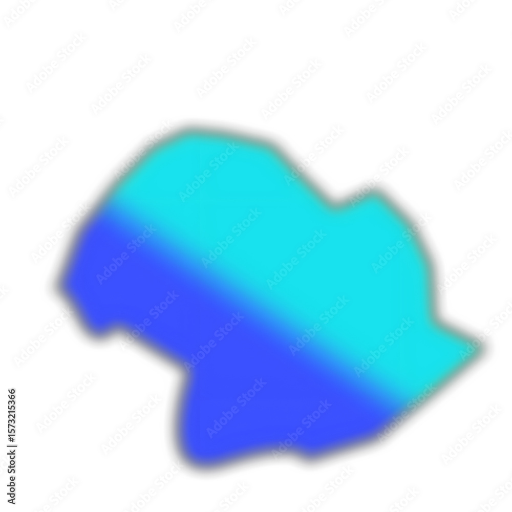 Fototapete a blurry blob with a gradient of blue to cyan creating a simple abstract design