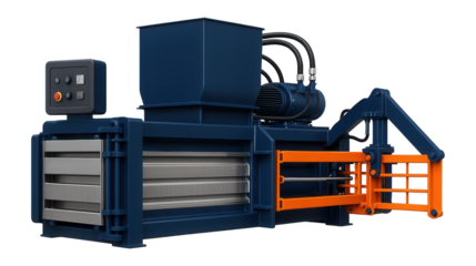 Horizontal auto-tie baler with a side eject system for continuous operation in a high-demand down product packaging line