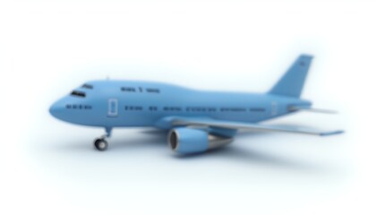 Fototapeta premium Blurred Abstract of a Blue Airplane Model