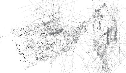 Obraz premium Grunge texture white black vector background, Sketch abstract distressed overlay texture White black grunge texture background