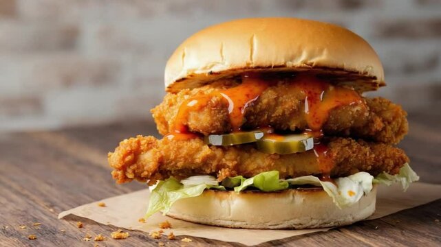 nashville hot spicy chicken sandwich video
