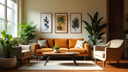 Contemporary Living Room Layout With Sofa