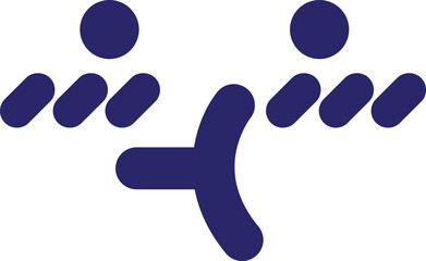 considering face icon in bright neon color