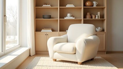 Contemporary Living Room Interior Featuring One Sofa