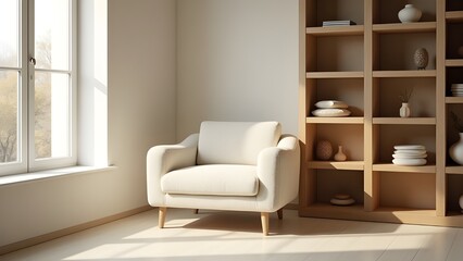 Contemporary Living Room Interior Featuring One Sofa