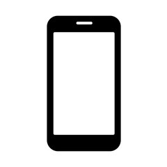 Smartphone vector icon for background graphic design. Modern black vector illustration of mobile gadget in flat style. !