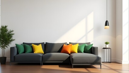 Stylish Living Room Arrangement With Sofa